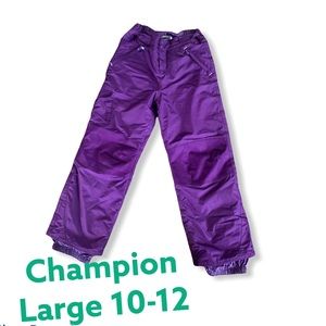 CHAMPION 9 Snow pants. Large 10-12